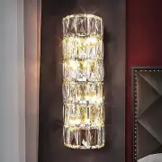 6 Layer Chrome Crystal Wall Sconce, Elegant Modern Luxury Light Chrome-6 Layer