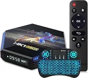 Android TV Box 11.0, [2023 Newest] 8GB RAM 64GB ROM RK3318 Quad-Core 64 Bits Dual-WiFi 2.4Ghz/5Ghz BT 4.2 USB 3.0 3D 4K/8K Set Top Box with Mini Wireless Backlit Keyboard,8gb+64gb