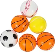 Milisten Elastic Handball for Boys and Girls 6 Pack Mini Sports Balls Bounce Ball for Boys and Girls Soft Safe for Outdoor Games Playground Play