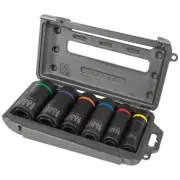 Klein Tools 66060 2-in-1 Impact Socket Set, 6-Point, 6-Piece