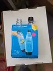 SodaStream 0.5L Carbonating Bottle - 2pk - Black. MISSING ONE CAP!