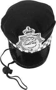 UPKOCH Adjustable Police Hat for Pets Stylish Dog Cat Costume Accessory for Parties Festivals and Photoshoots Decorative Household Pet Hat