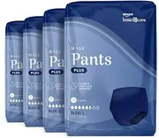Amazon Basic Care Men's Pants Plus, Large, 28 Count (4 Packs of 7), Blue