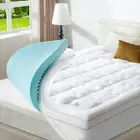 3.5 Inch Memory Foam Mattress Topper Queen, Dual Layer 2 Inch Cooling Gel Egg...