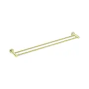 Nero Mecca Double Towel Rail 800mm Brushed Gold NR1930dBG