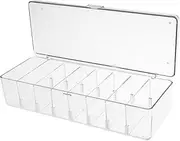 DIYEAH Box Power Cord Organizer Box with Lid Detachable Dividers for Data Cable Storage Cord Basket for USB Phone Chargers and Headphones Easy to Clean and Maintain