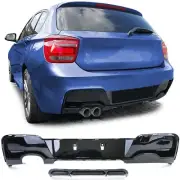 For BMW F20 F21 11-15/120 125 With M-PACKET Rear Diffuser Black Gloss
