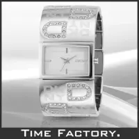 在飛比找Yahoo!奇摩拍賣優惠-時間工廠 無息分期 DKNY LOGO風情手環腕錶 NY47