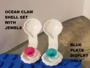 LEGO Minifigure Sea Clam Shells with Jewel Lot of 2 Mermaid Treasure Fish Disney