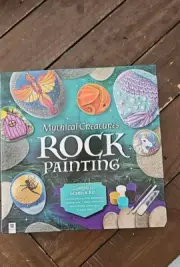 NEW Mythical Creatures Rock Painting Starter Kit, 24-Page Book