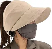 [Tuxuseo] Ponytail Cap, Ventilated Baseball Cap with UV Sun Protection, Foldable Adjustable Fashion Accessory for Sports, Camping and