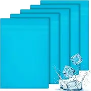 5 Pcs 10"x14" Soft Flannel Cold Pack Sleeves Reusable Washable Fabric Cover for Cold Pack Protective Hot Ice Pack Cover, Cold Pack Not Included, Blue