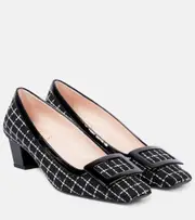 [Roger Vivier] Roger Vivier Belle Vivier 45 bouclé pumps AU 10 black