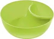 Divided Serving Dish - Anti-Soggy Serving Dish, Divided Serving Platter | Chip and Dip Bowls with Dipping Section, Anti-Soggy Stackable Cereal Dish, Cracker and Bread Dipping for Easy Handling