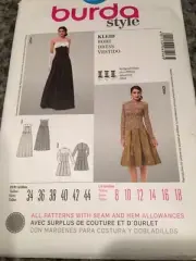 Burda Pattern 6996 Misses Evening Dresses Sz 8-18