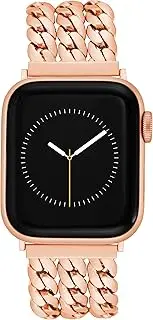 [Anne Klein] Fashion Chain Bracelet for Apple Watch Secure, Adjustable, Apple Watch Band Replacement, Fits Most Wrists