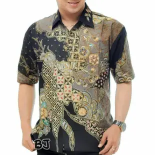 Batik tulis 短襯衫灰色 M