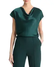 Vince Cowl Neck Silk Blouse