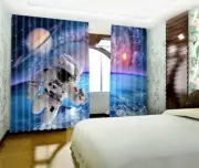 3D Cosmos Earth 43 Blockout Photo Curtain Print Curtains Drapes Fabric Window AU