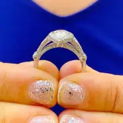 IGI Certified 14k White Gold Pear Diamond Engagement Ring Halo Bezel Set 1.85ctw