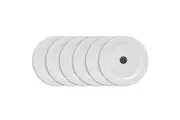 6x Lemon & Lime 27.5cm Melamine Dinner Lunch Plate Round Dish Dinnerware White