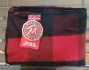 Marlboro Country Store / Red & Black Buffalo Plaid Wool Blanket / Made