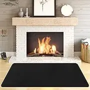 Protalwell Hearth Rugs Fireproof, Fireplace Rug, Fireplace Mat, Fireplace Rugs Fire Resistant, 42" x24”, Heated Floor Mat for Outdoor BBQ Grills, Fire Pits, Smokers, Woodstoves