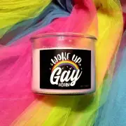 "Woke up gay again" 11oz Jar Candle 3 wick
