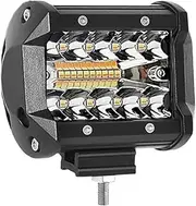 BYBDQKTVEH White Yellow Flash LED Light Bar/Work Light 12V 24V Spot Flood LED Light Bar for Offroad 4x4 ATV Car Driving Fog Light Work Light(1pc 60W LED Bar)