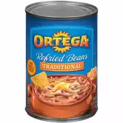 Ortega Refried Beans, Traditional, 16 Ounce [12-Cans]