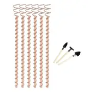 Take Your Garden to the Next Level with 6 Copper Coils 12 Inch Plant Stakes