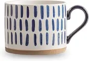 Unique Soup Mug Container Coffee Tea Soup Bowls,Soup Cup with Handle,Ceramic Microwave Safe,Cute Breakfast Bowls for Coffee,Dessert,-C~blue-14x10x8.5cm,500ml (Color : B)