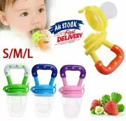 Baby Dummy Feeding Nibbles Weaning Nutrition Pacifier Fresh Fruit Food Feeder AU