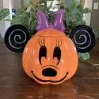 Disney Mickey And Minnie Mouse Halloween Pumpkin Cookie Jar Canister- New