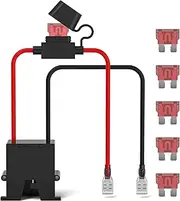 Wire Harness Connector for Power Wheels 12-Volt SLA Battery, with 5 Pcs 40A Fuses, Also Suitable for Batteries with F2 Terminals, Such as LiFePO4, Lithium and Other SLA Batteries