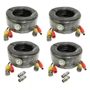 B4x100ft Video&Power BNC RCA Cable with BNC to RCA Connector for Security Camera