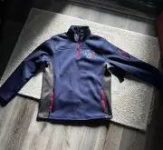 NWT Men Large Houston Texans NFL Team Apparel Waffle Knit Quarter Zip Pullover