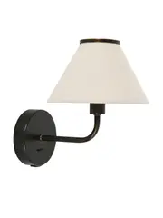 Alana 1 Light Wall Bracket in Bronze with Natural Linen Shade