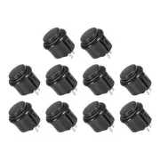 Momentary Game Push Button Switches Game Small Button 23mm/Black/10 Pcs