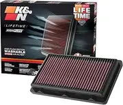 K&N 33-5108 Replacement Air Filter for 2022 Hyundai Santa Cruz 2.5L L4 Gas All Models