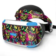 Skin Wrap for Sony Playstation PSVR Headset 80's Love Pop Art Neon