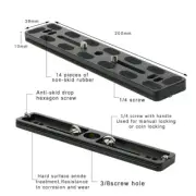 Quick Release Plate PU200 w/ 1/4 3/8 Thread for Arca Swiss BenroTripod Ball Head