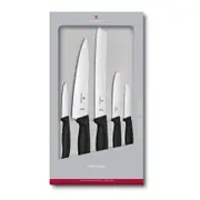 Victorinox Kitchen knife set in Gift Box - Set of 5 - Cook and Chef knives black standard