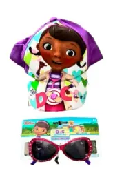 Disney Doc McStuffins Baseball Cap Hat + 100% UV Protection Sunglasses NWT