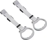 SHOWERORO 2 Pcs Adjustable Handle Rings Ergonomic Non Slip Pull Rings for Playpen Safety Barriers Soft Friendly Design for Safe Standing Walking Practice