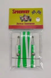 Speedway Handlebar Streamers set of 2 "Light Green and White" Bike Bicycle NEW