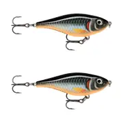 2x Rapala 8cm X Rap Twitchin Shad Slow Sink Glidebait/Twitchbait Lure-Halloween