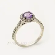 Amethyst Engagement Ring 925 Sterling Silver Ring Gift For Her Gift For Women's