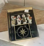 Set of 4 Christopher Radko Ghosts And Ghouls Halloween Pate Party Spreaders NIB