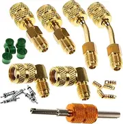 HORIALENCE 1 Set Mini Split Adapter Kit for Conversion Comprehensive Hvac Tool Set with Valve Core Remover Wrench Compatible with Air Conditioning Refrigeration Systems